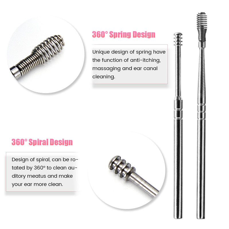 6 Pieces Set of Stainless Steel Earwax Collector