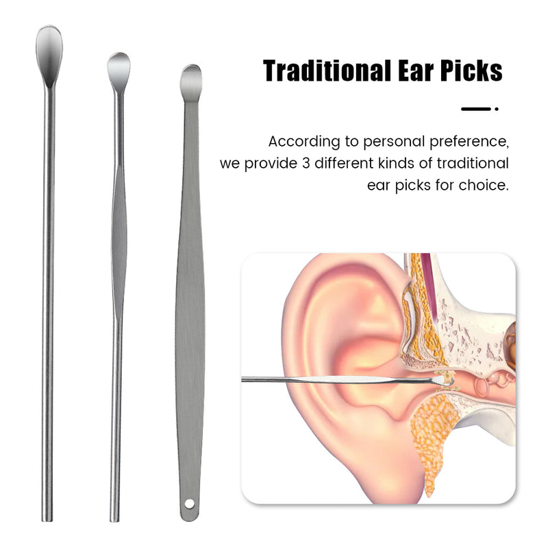 6 Pieces Set of Stainless Steel Earwax Collector