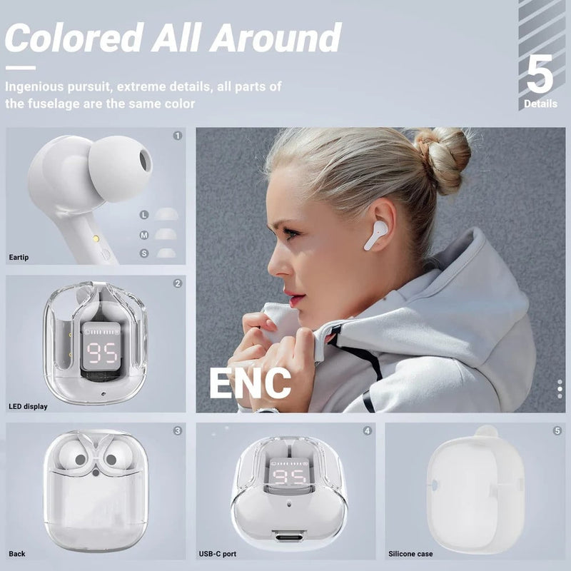 Air31 Transparent ENC Noise Reduction Bluetooth Headphone